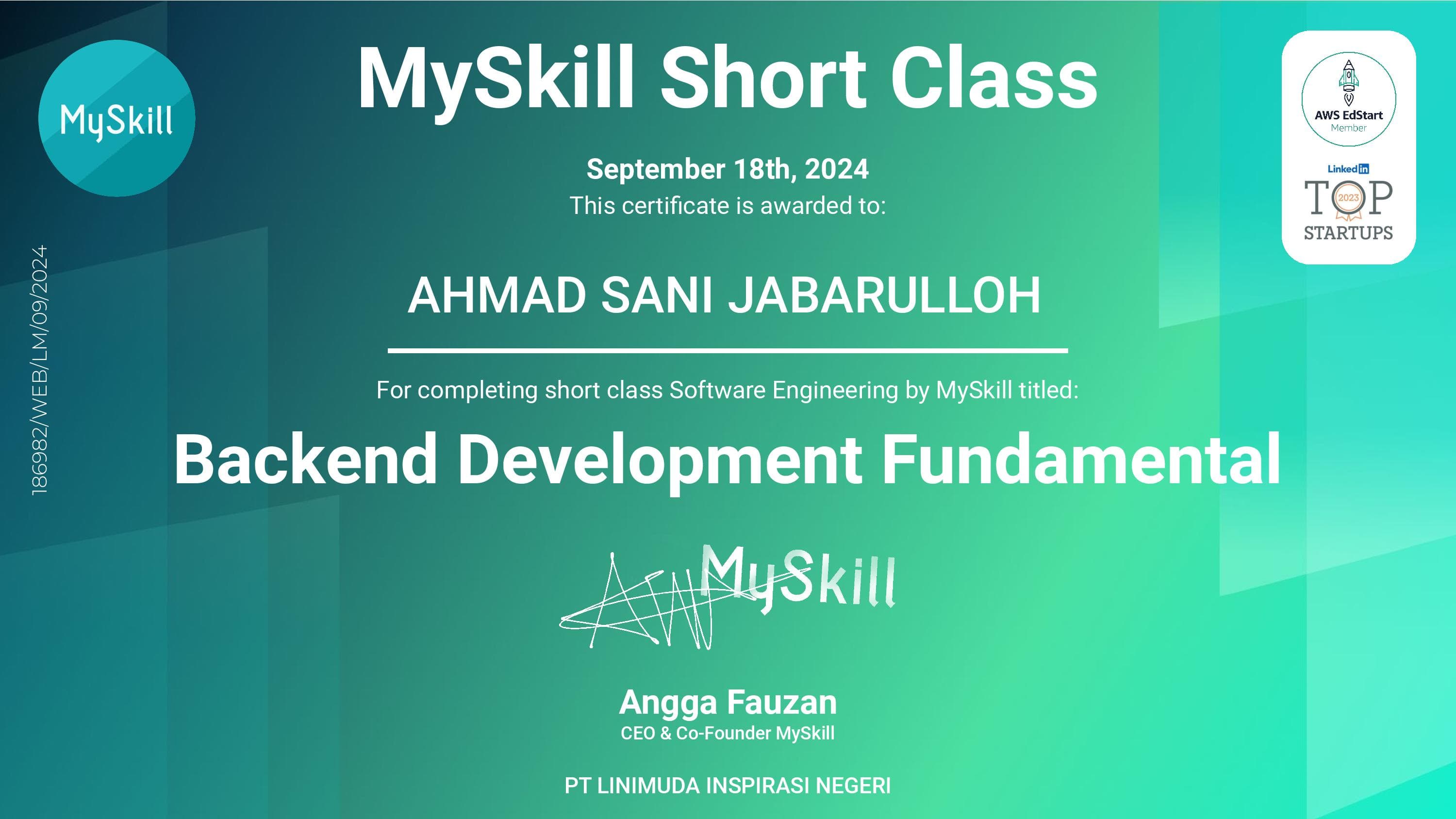 Certificates