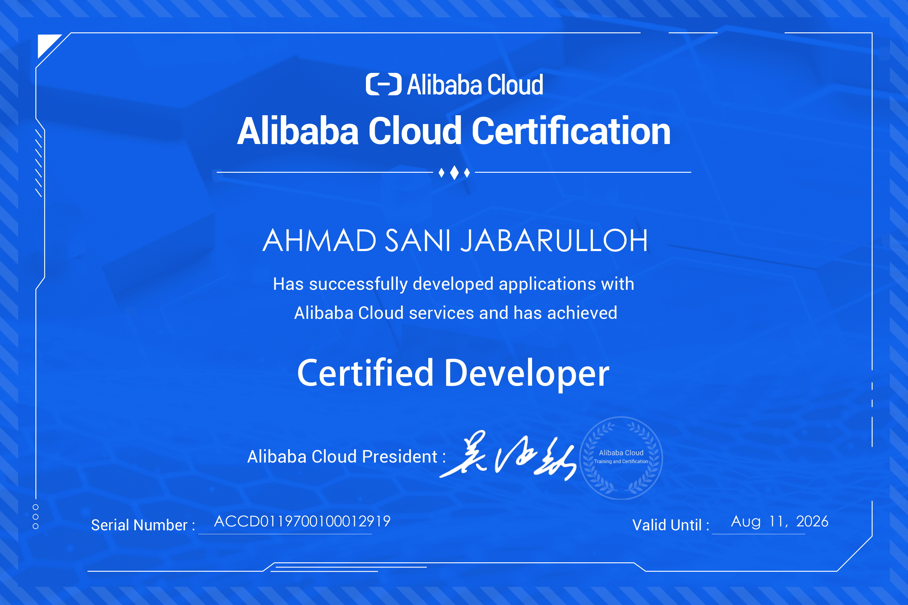 Certificates
