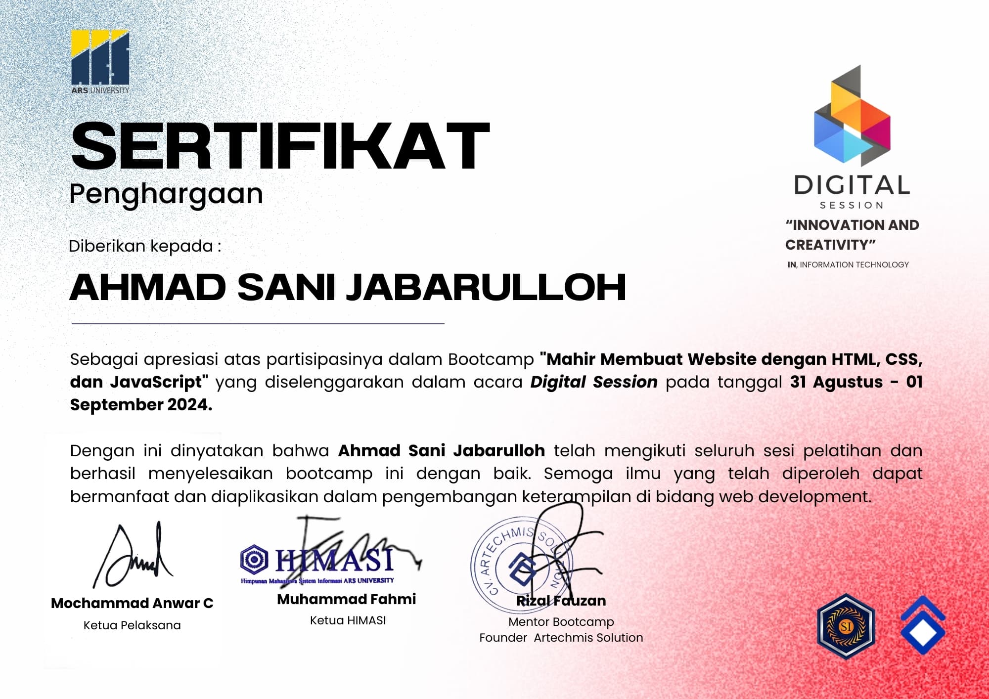 Certificates