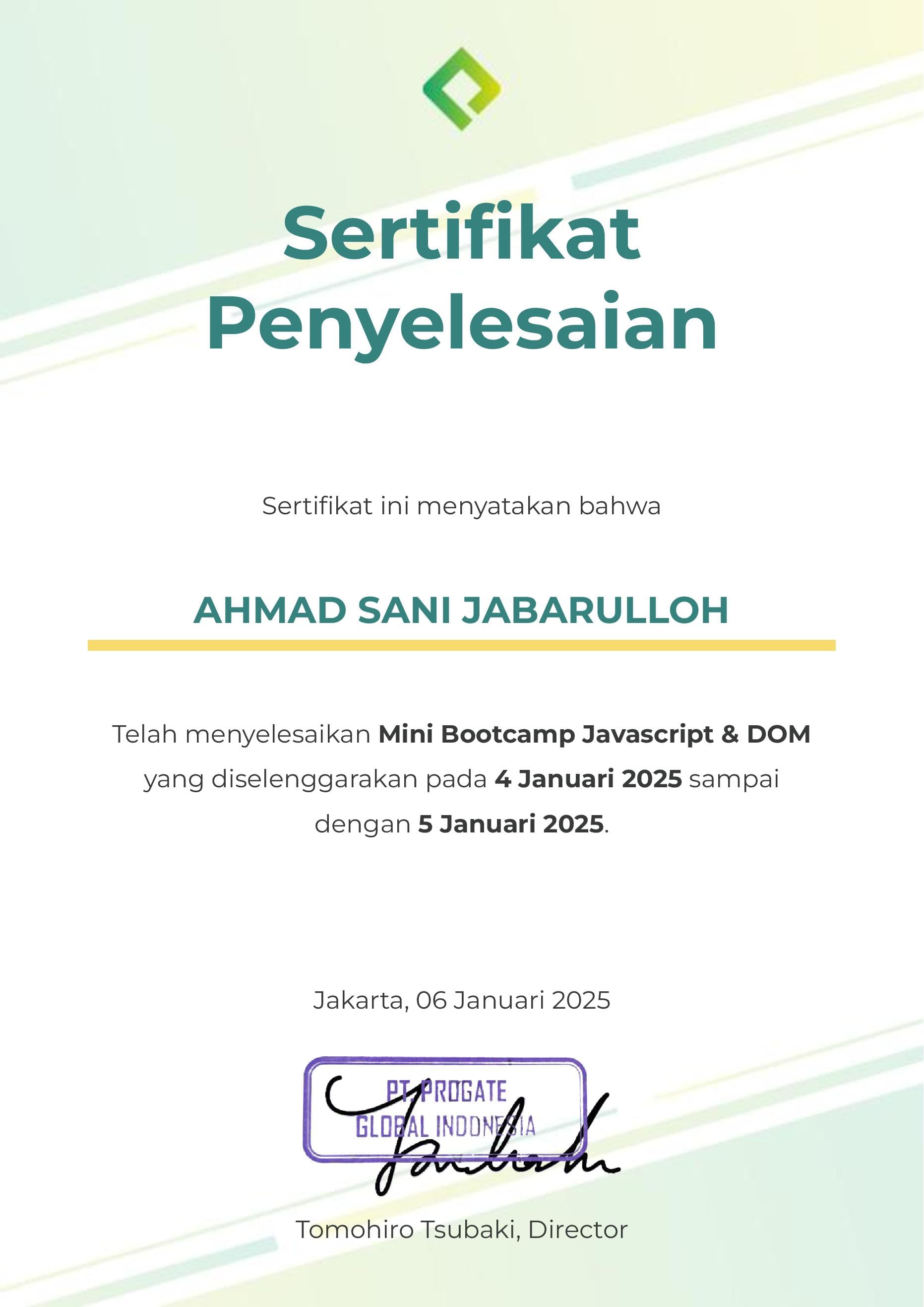Certificates