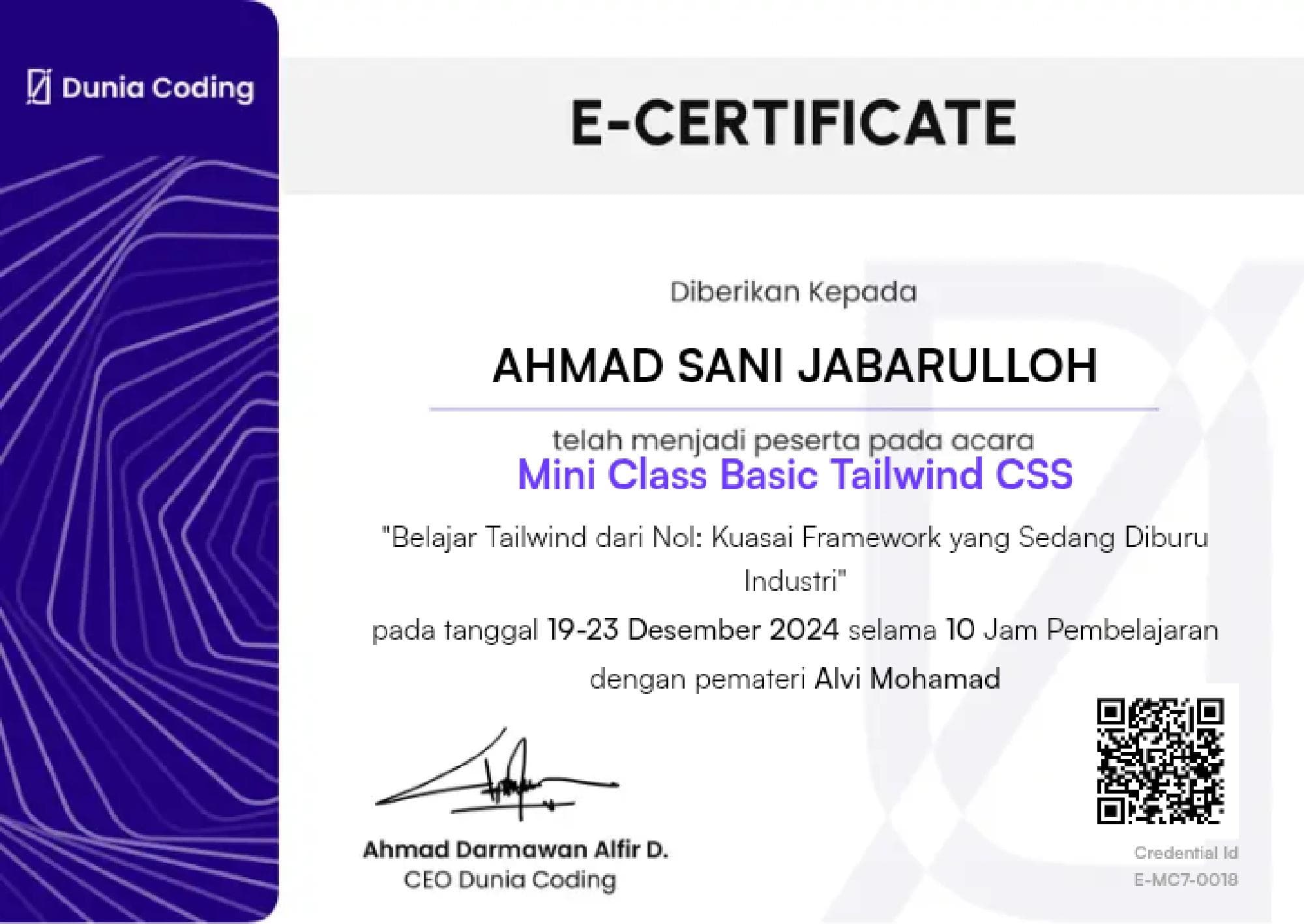 Certificates